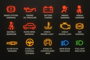 أهم رموز أعطال السيارة التي تظهر في شاشة الأعطال 